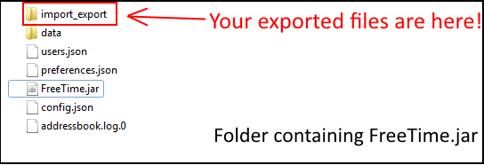 UG export directory